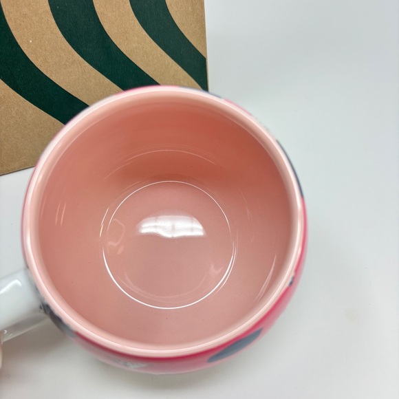 STARBUCKS Spring 2023 Ceramic Pink Flower Mug 14 0z. - Picture 4 of 5
